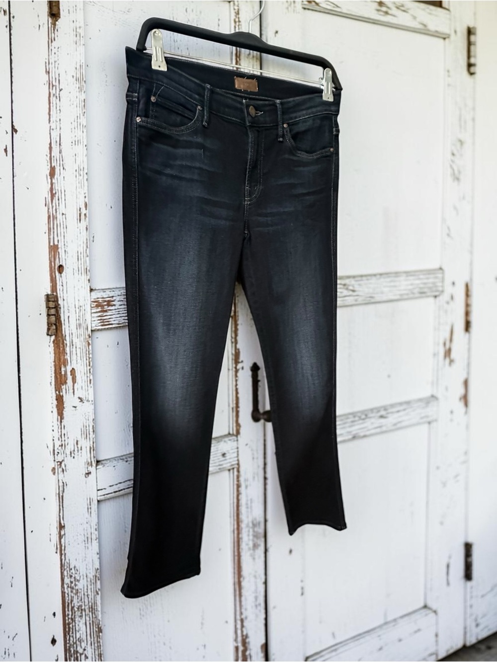 Mother The Rascal Coffee Tea Or Me Jeans. Dark Wash. Size: 28